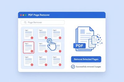 Step-by-step guide showing how to remove pages from PDF documents online