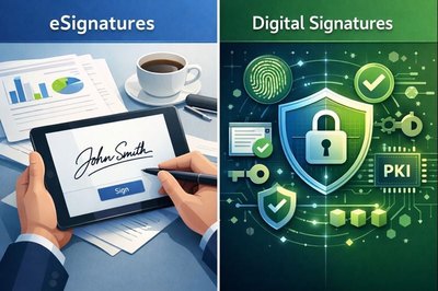 eSignaturen vs. digitale Signaturen
