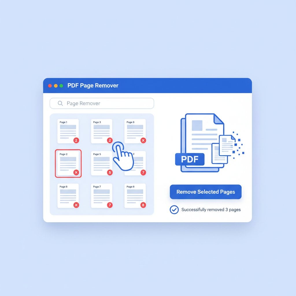 Step-by-step guide showing how to remove pages from PDF documents online