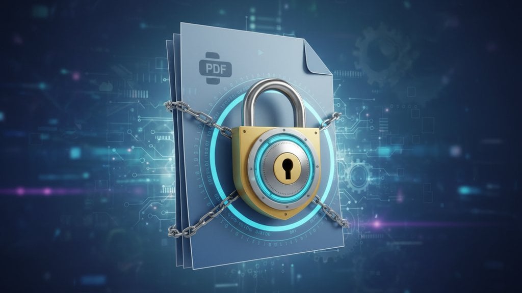 PDF file icon with a padlock overlay indicating password protection or editing restrictions on a locked document