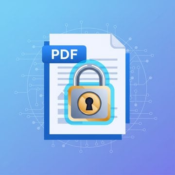 PDF file icon with a padlock overlay indicating password protection or editing restrictions on a locked document