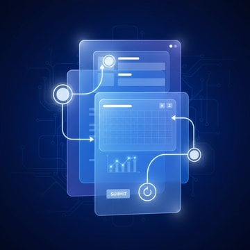 Interactive PDF document showing clickable buttons, form fields, and navigation links on a digital page