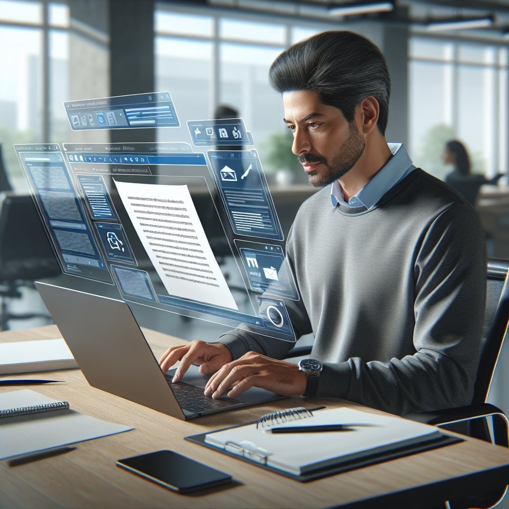 Person editing PDF document online using web browser