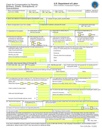 DOL Form CA 5B