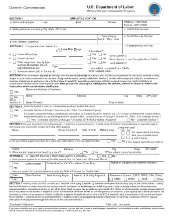 DOL Form CA 7