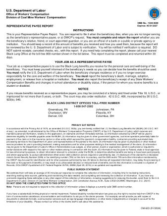 DOL Form CM 623