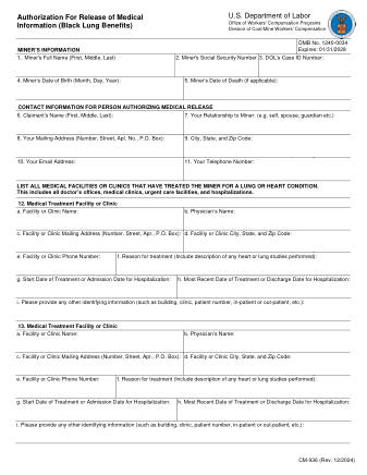 DOL Form CM 936