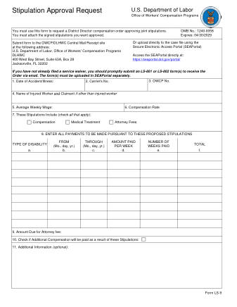 DOL Form LS 9