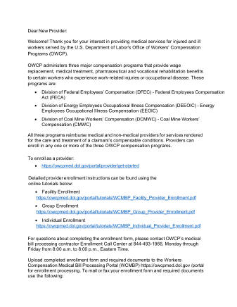 DOL Form OWCP 1168