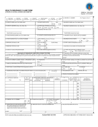 DOL Form OWCP 1500