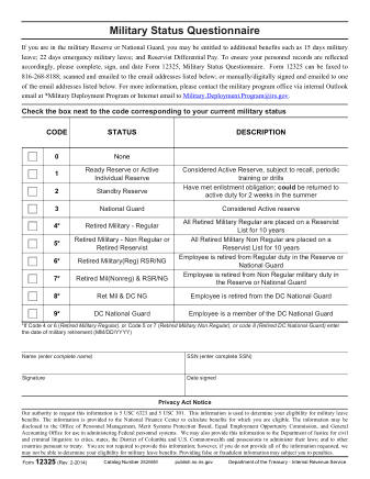 IRS Form 12325