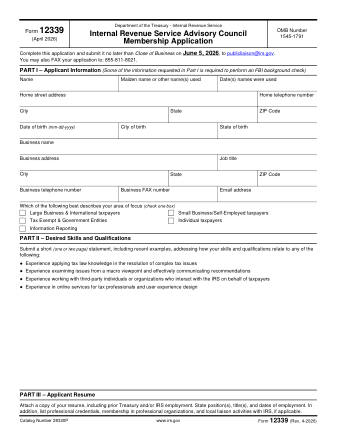 IRS Form 12339