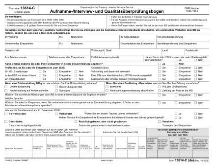 IRS Form 13614DE