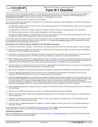 IRS Form 14154ES