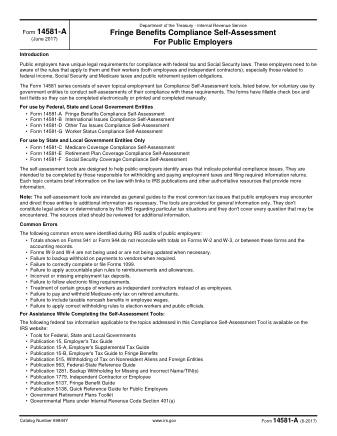 IRS Form 14581A
