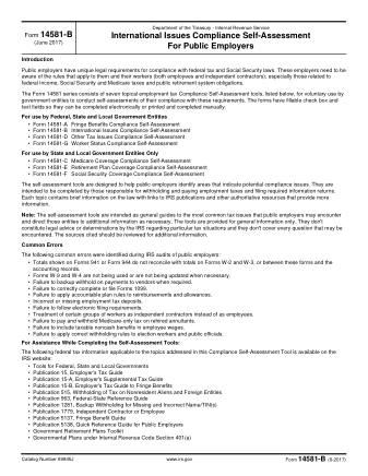 IRS Form 14581B