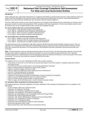 IRS Form 14581E