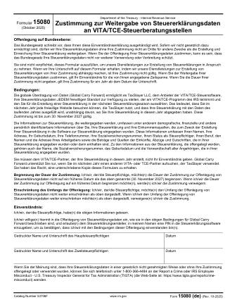 IRS Form 15080DE