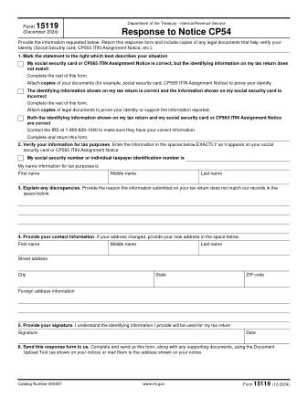 IRS Form 15119