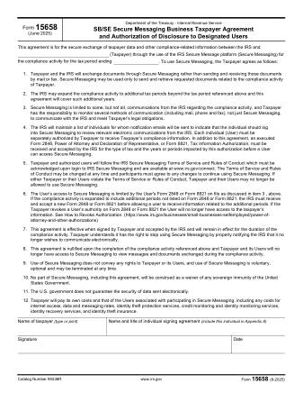 IRS Form 15658
