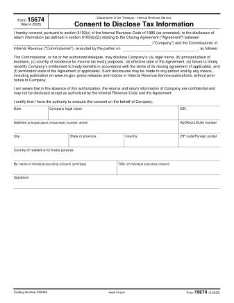 IRS Form 15674
