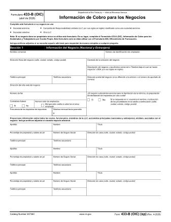 IRS Form 433BOIS
