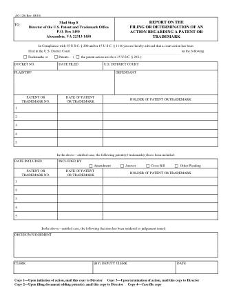US Courts Form AO120
