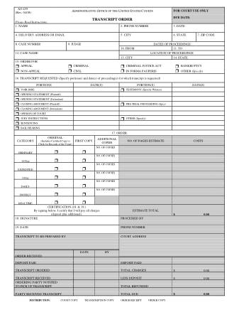 US Courts Form AO435