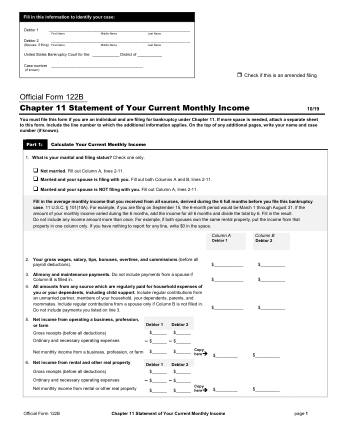 US Courts Form B 122B 2019 10V4