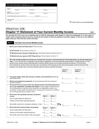 US Courts Form B 122B 2021 0
