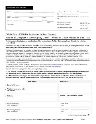 US Courts Form B 309B 1215.7.14 0