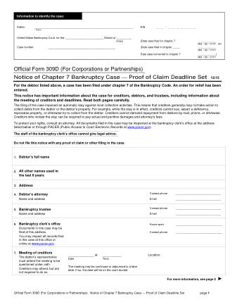 US Courts Form B 309D 1215.7.14 0