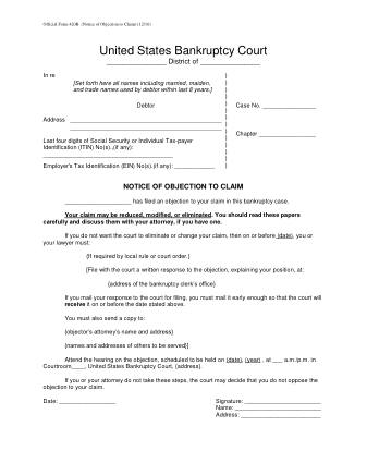 US Courts Form B 420B 1216 0
