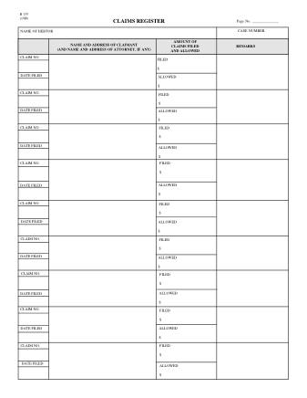 US Courts Form B133