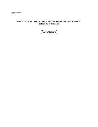 US Courts Form B16C