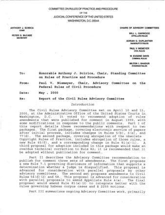 US Courts Form CV05 2000