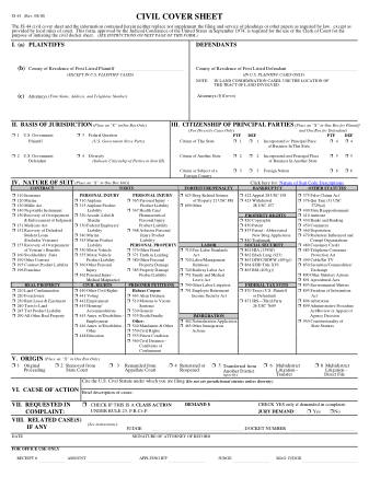 US Courts Form JS044