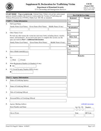 USCIS Form I-914SUPB