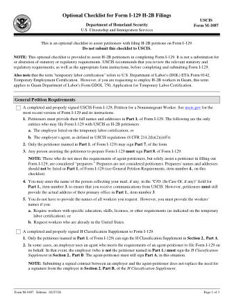 USCIS Form M-1087