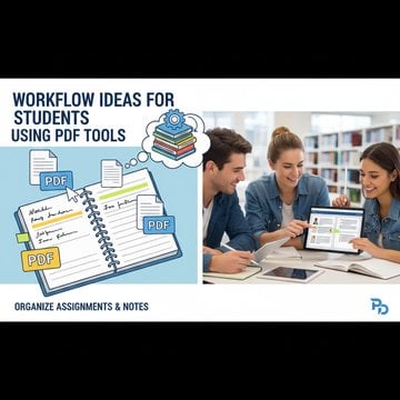 Students using PDF workflow tools to organize assignments and notes efficiently