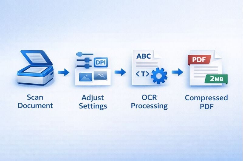 Schritt-für-Schritt-Prozess zur Optimierung gescannter PDF-Dokumente