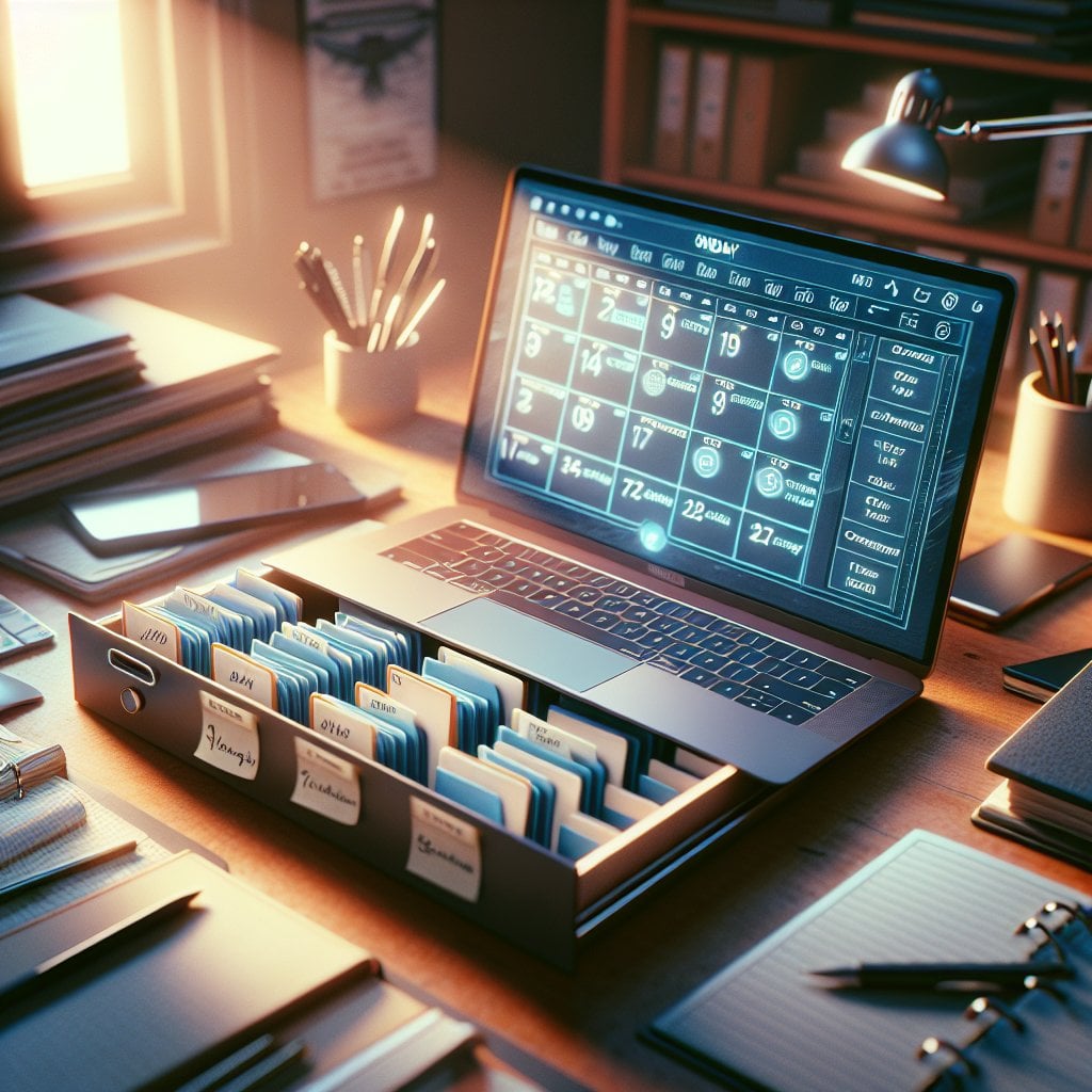 Student implementing weekly PDF organization routine for better workflow